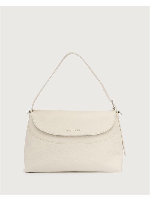 borsa a spalla nana soft in pelle martellata con tracolla Orciani | B02176BI