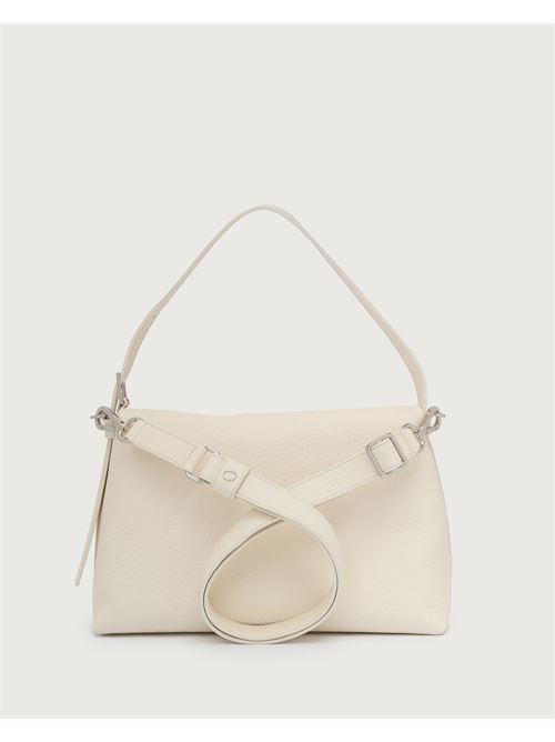borsa a spalla nana soft in pelle martellata con tracolla Orciani | B02176BI