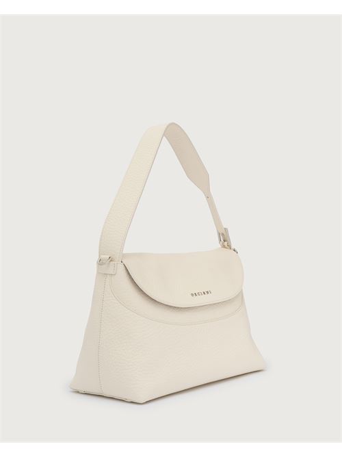 borsa a spalla nana soft in pelle martellata con tracolla Orciani | B02176BI