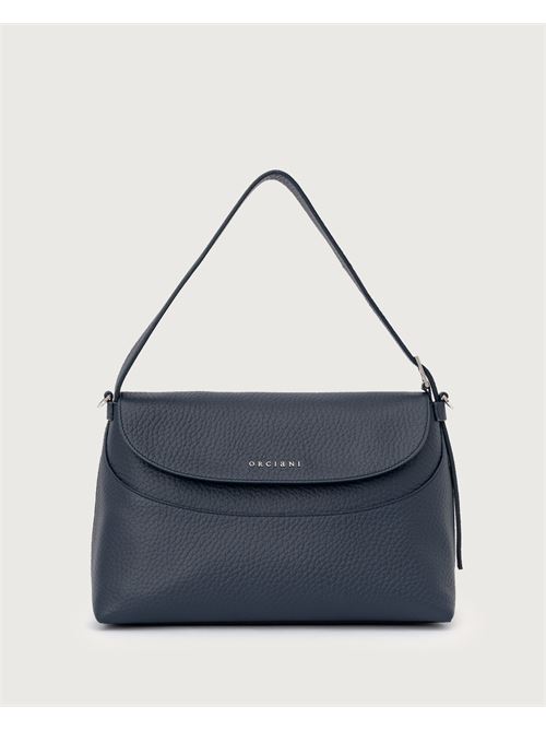 borsa a spalla nana soft in pelle martellata con tracolla Orciani | B02176BL