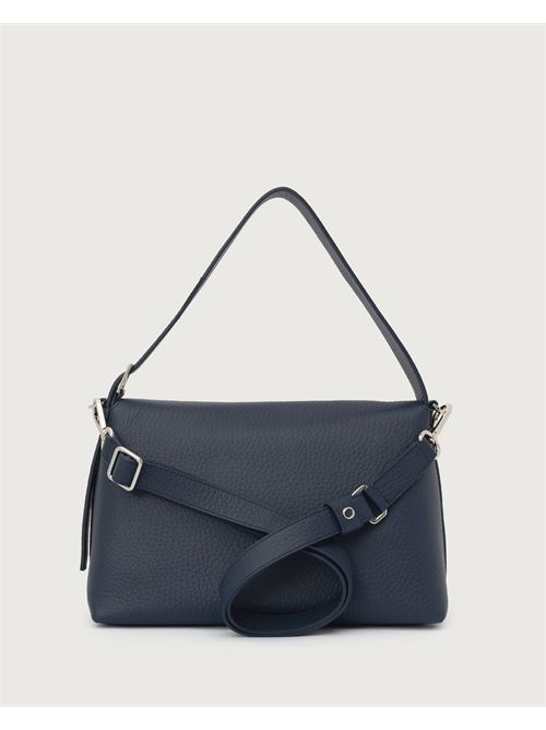 borsa a spalla nana soft in pelle martellata con tracolla Orciani | B02176BL