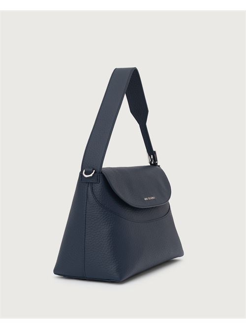 borsa a spalla nana soft in pelle martellata con tracolla Orciani | B02176BL