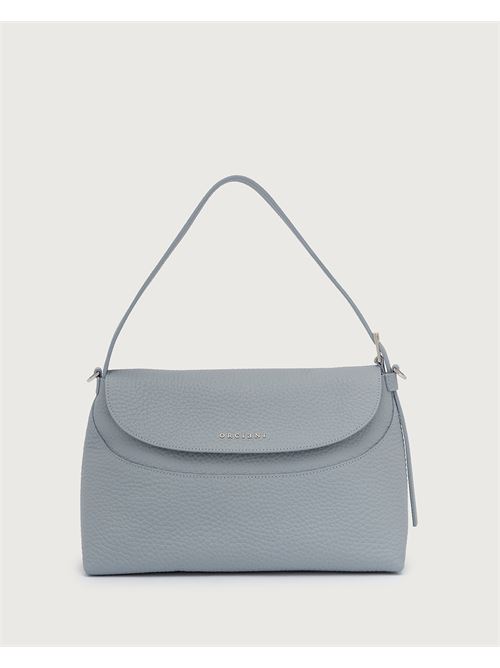 borsa a spalla nana soft in pelle martellata con tracolla Orciani | B02176POL