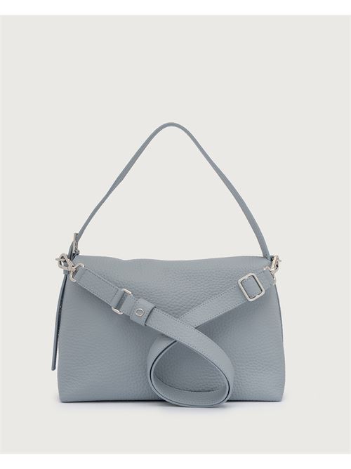 borsa a spalla nana soft in pelle martellata con tracolla Orciani | B02176POL